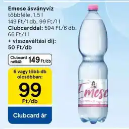Tesco Emese ásványvíz ajánlat