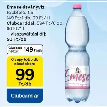 Tesco Emese ásványvíz ajánlat