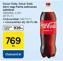 Tesco Coca-Cola, Coca-Cola Zero vagy Fanta szénsavas üdítőital ajánlat