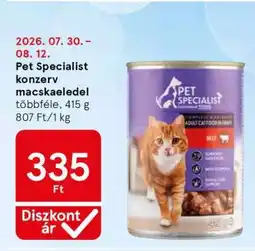 Tesco Pet Specialist konzerv macskaeledel ajánlat