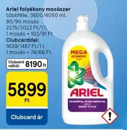 Tesco ARIEL Folyékony mosószer ajánlat