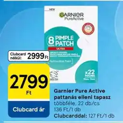Tesco Garnier Pure Active pattanás elleni tapasz ajánlat