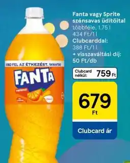 Tesco Fanta vagy Sprite szénsavas üdítőital ajánlat