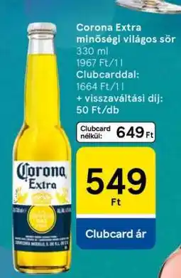 Tesco Corona Extra minőségi világos sör ajánlat
