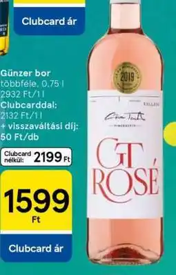 Tesco Günzer bor ajánlat