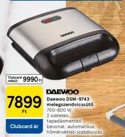 Tesco Daewoo DSM-9743 melegszendvicssütő ajánlat