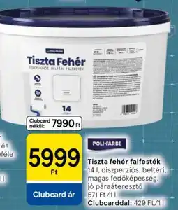 Tesco Tiszta fehér falfesték ajánlat