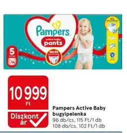 Tesco Pampers Active Baby bugyipelenka ajánlat