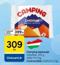 Tesco CAMPING LAPKASAJT ajánlat
