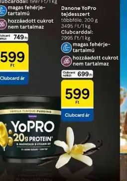 Tesco Danone YoPRO tejdesszert ajánlat
