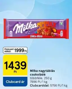 Tesco Milka nagytáblás csokoládé ajánlat