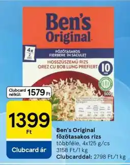 Tesco Ben's Original főzőtasakos rizs ajánlat