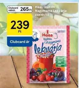 Tesco Haas Quittin Nagymama lekvárja zselésítő ajánlat