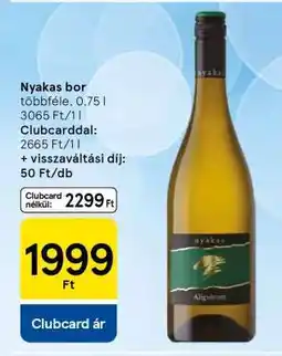 Tesco Nyakas bor ajánlat