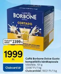 Tesco Caffé Borbone Dolce Gusto kompatibilis kávékapszula ajánlat