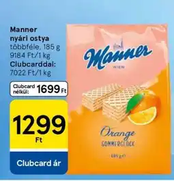 Tesco Manner nyári ostya ajánlat