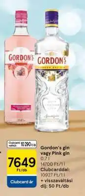 Tesco Gordon's gin vagy Pink gin ajánlat