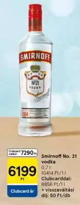 Tesco Smirnoff No. 21 vodka ajánlat