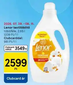 Tesco Lenor textilöblítő ajánlat