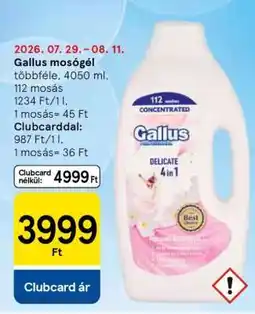 Tesco Gallus mosógél ajánlat