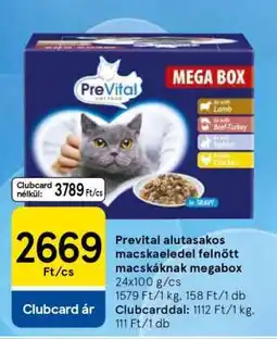 Tesco Prevital alutasakos macskaeledel felnőtt macskáknak megabox ajánlat