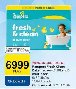 Tesco Pampers fresh clean ajánlat
