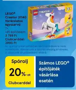 Tesco LEGO Creator 31140 Varázslatos egyszarvú ajánlat
