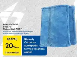 Tesco Autós törölköző ajánlat