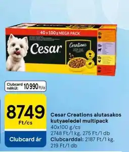 Tesco Cesar Creations alutasakos kutyaeledel multipack ajánlat