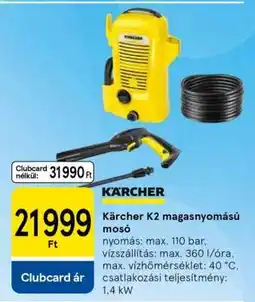 Tesco Kärcher K2 magasnyomású mosó ajánlat