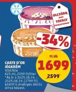 PENNY CARTE D'OR Jégkrém ajánlat