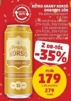 RETRO ARANY KORSÓ DOBOZOS SÖR