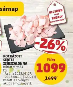 PENNY Kockázott Sertés Zsírszalonna ajánlat