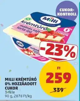 PENNY Milli Krémtúró 0% Hozzáadott Cukor ajánlat