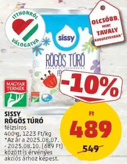 PENNY Sissy Rögös Túró ajánlat