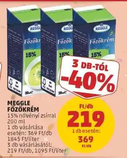 PENNY Meggle Főzőkrém ajánlat
