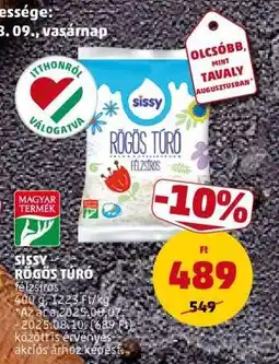 PENNY Sissy Rögös Túró ajánlat