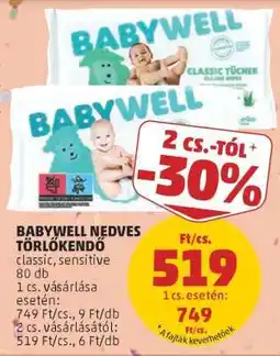PENNY BABYWELL NEDVES TÖRLŐKENDŐ ajánlat