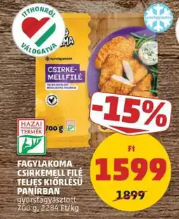 PENNY Fagylakoma Csirkemell Filé Teljes Kiőrlésű Panírban ajánlat