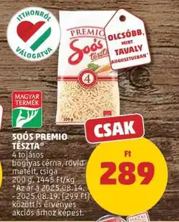 PENNY SOÓS PREMIO TÉSZTA ajánlat