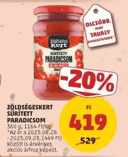 PENNY Zöldségeskert Sűrített Paradicsom ajánlat