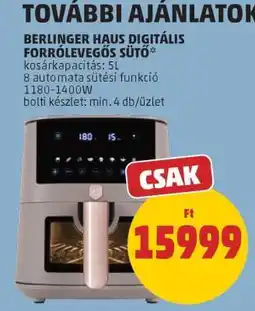 PENNY BERLINGER HAUS DIGITÁLIS FORRÓLEVEGŐS SÜTŐ ajánlat