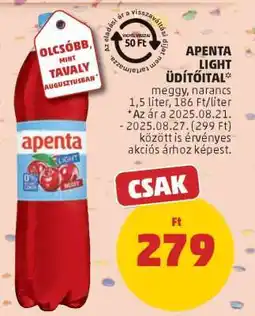 PENNY Apenta Light Üdítőital ajánlat