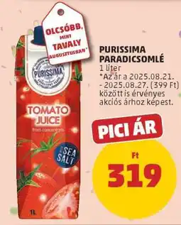 PENNY PURISSIMA PARADICSOMLÉ ajánlat