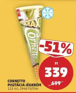 PENNY CORNETTO PISZTÁCIA JÉGKRÉM ajánlat