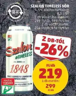 PENNY Szalon Timeless Sör ajánlat