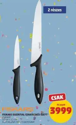 PENNY FISKARS ESSENTIAL SZAKÁCSKÉS SZETT ajánlat