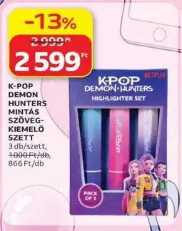 Auchan K-POP DEMON HUNTERS MINTÁS SZÖVEGKIEMELŐ SZETT ajánlat