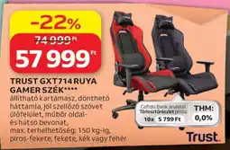 Auchan TRUST GXT714 RUYA GAMER SZÉK ajánlat