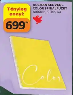 Auchan AUCHAN KEDVENC COLOR SPIRÁLFÜZET ajánlat